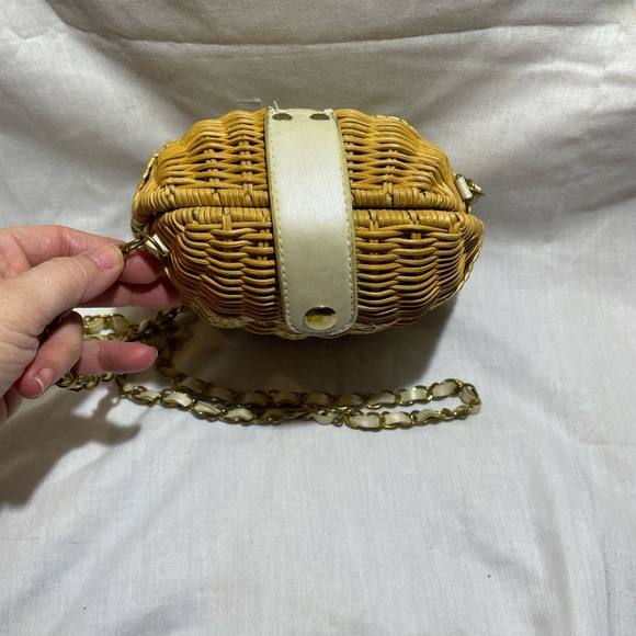 Vintage Wicker Crossbody Purse Coastal Cowgirl Boho Summer Basket Bag - Picture 3 of 15